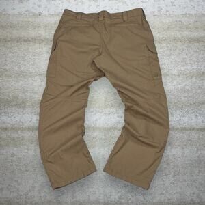 Vintage 90s First Tactical Pants 38x32 Baggy Wide Leg Tan Cargos Double Knees